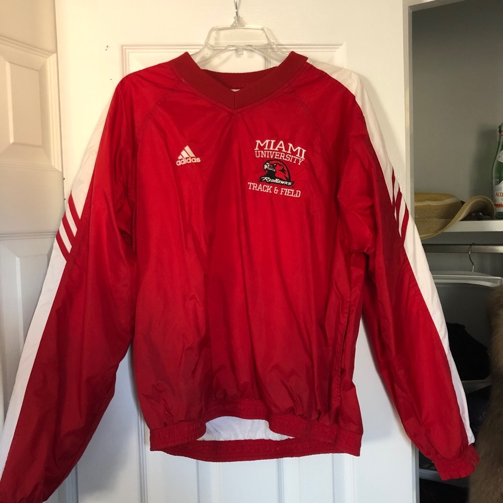 Vintage adidas Miami University track windbreaker